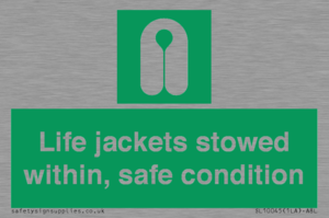 Life jackets stowed within